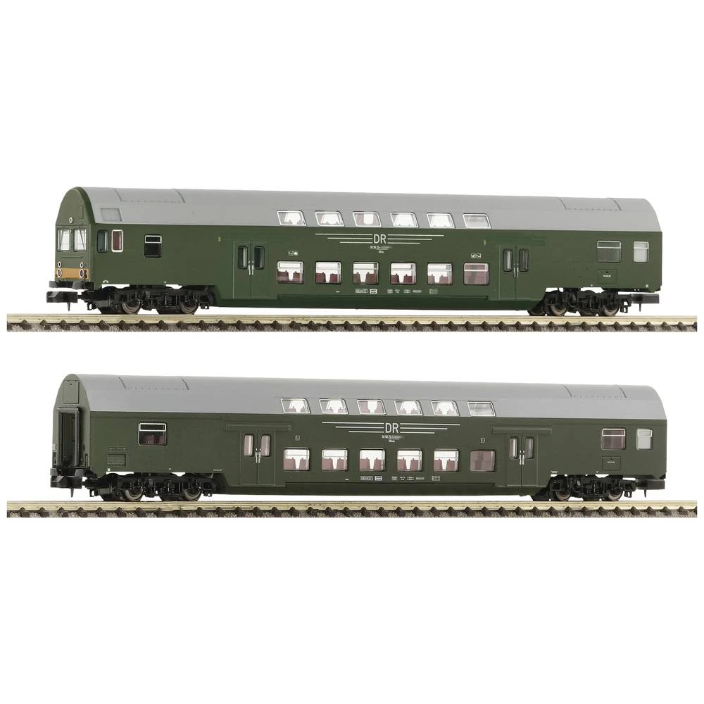 Fleischmann 6260041 N Set od 2 1: DR automobil na kat 2. klasa DBmue, upravljački automobil 2. klase DBmq slika