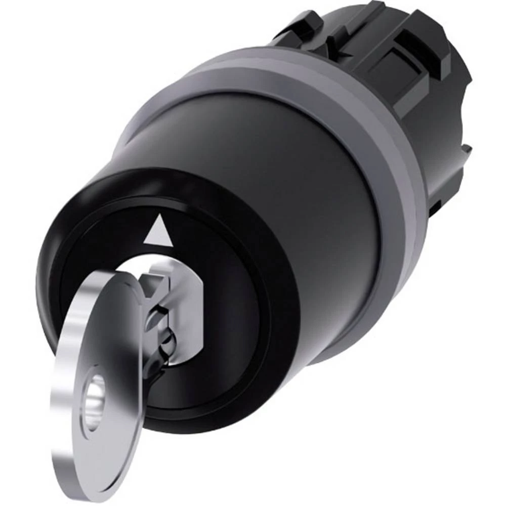 Siemens 3SU1030-5JL01-0AA0 prekidač s ključem prednji prsten od metala ključ pješčano-siva, srebrna 2 x 45 °  1 St. slika