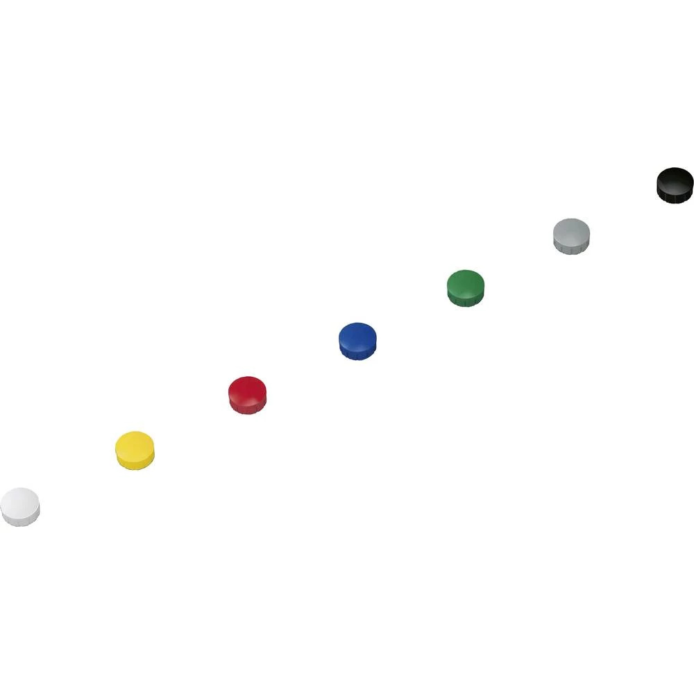 Maul Magnet MAULsolid (&Oslash; x V) 15 mm x 7 mm Okrugli Žuta, Crvena, Plava boja, Bijela, Zelena, Siva, Crna 10 ST 6161599 slika