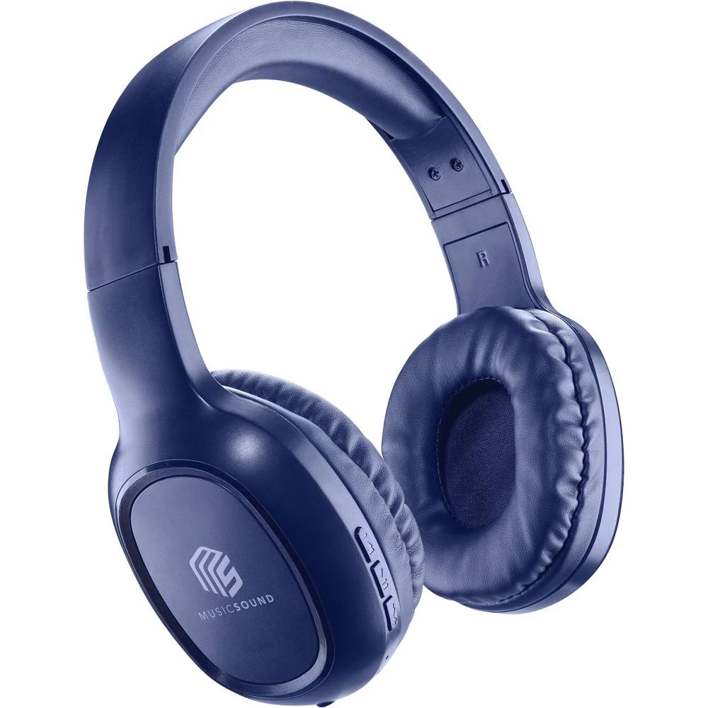 Cellularline On Ear Headset Bluetooth®, bežični, žičani plava boja kontrola glasnoće, kontrola na dodir slika