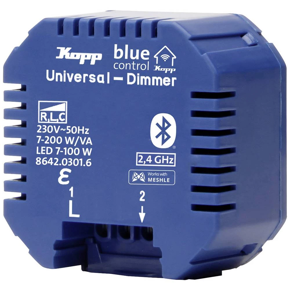 BC.Schaltakt.Uni-Dim. Blue-Control 1-kanalni univerzalni pogon zatamnjenja Rasklopna snaga (maks.) 100 W plava boja slika