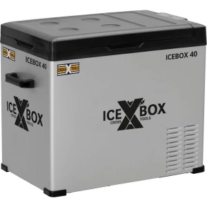 CrossTools ICEBOX 40 (Kompressor-Kühlbox) rashladna kutija Energetska učinkovitost 2021: E (A - G) kompresor  230 V, 24 V, 12 V srebrna (mat), crna 40 l slika