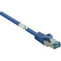 Basetech RJ45 BT-2270672 mrežni kabeli, patch kabeli cat 6a S/FTP 0.50 m plava boja sa zaštitom za nosić, vatrostalan slika