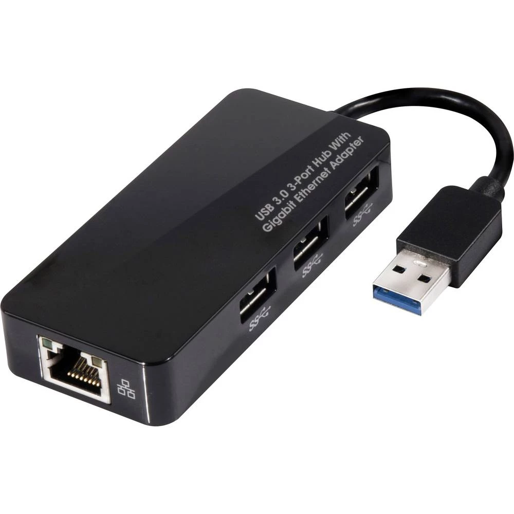 club3D CSV-1430 3+1 ulaza USB 3.0 Hub Crna (sjajna) slika