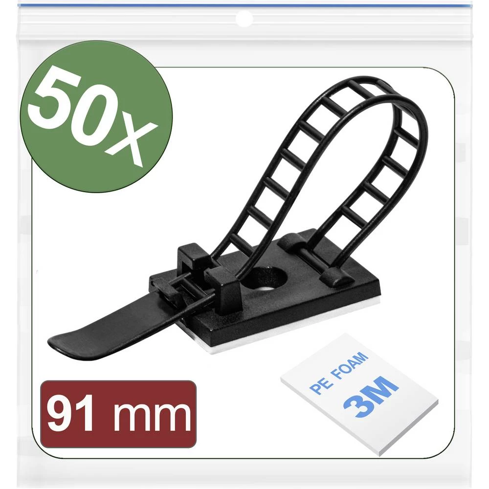 Quadrios 24CA443 postolje samoljepljiva, vijak 24CA443    crna 50 St. slika