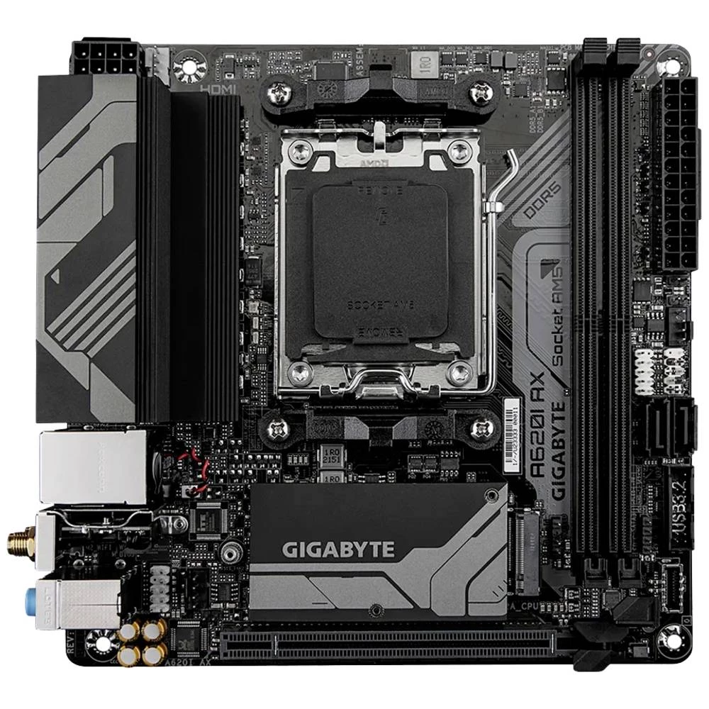 Gigabyte A620I AX matična ploča Baza #####AMD AM5 Faktor oblika (detalji) Mini-ITX slika
