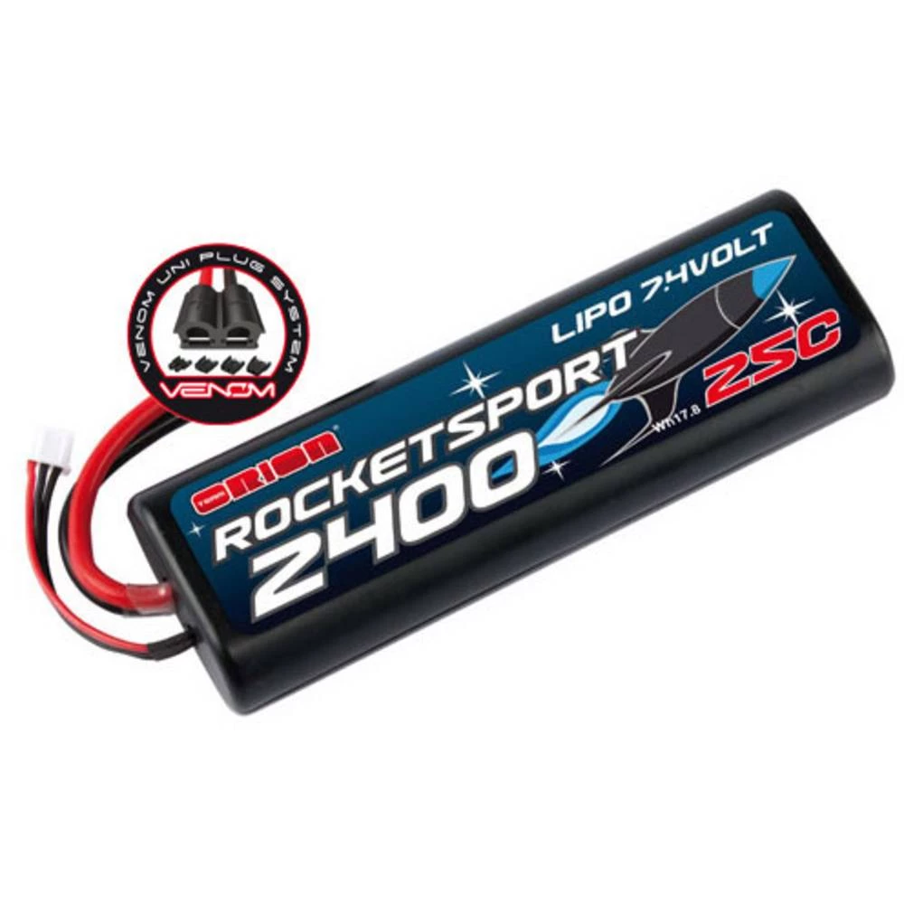 LiPo akumulatorski paket za modele 7.4 V 2400 mAh Broj ćelija: 2 25 C Team Orion Štapno tvrdo kućište Sustav T-konektora, EC3, T slika