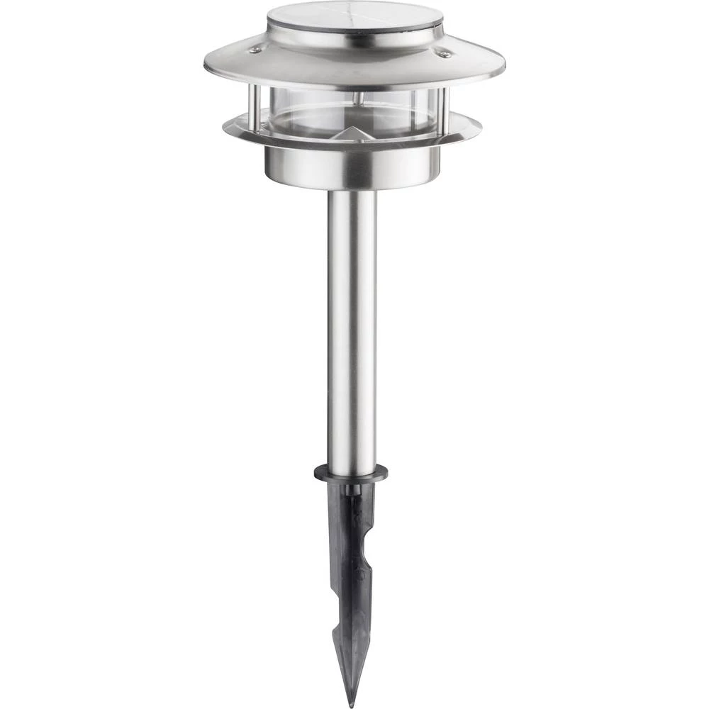 Vanjska solarna podna lampa 0.6 W Dnevno svjetlo-bijela WOFI 3048.01.97.7100 Salina Plemeniti čelik (brušeni) slika