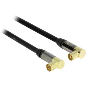 Antene, SAT Priključni kabel [1x 75 Ω antenski muški konektor - 1x 75 Ω antenski ženski konektor] 1 m 85 dB pozlaćen slika