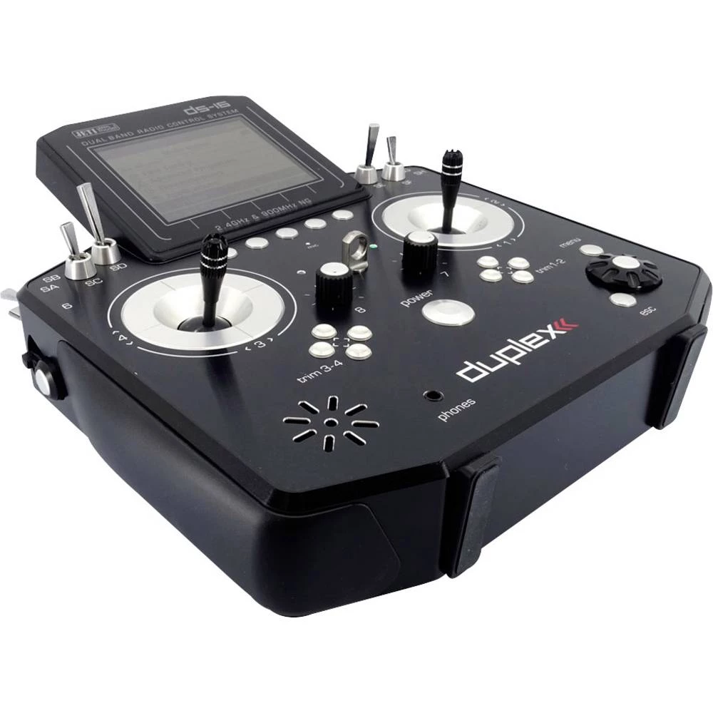 Jeti DS-16 II crna ručni daljinski upravljač 2,4 GHz Broj kanala: 24 slika