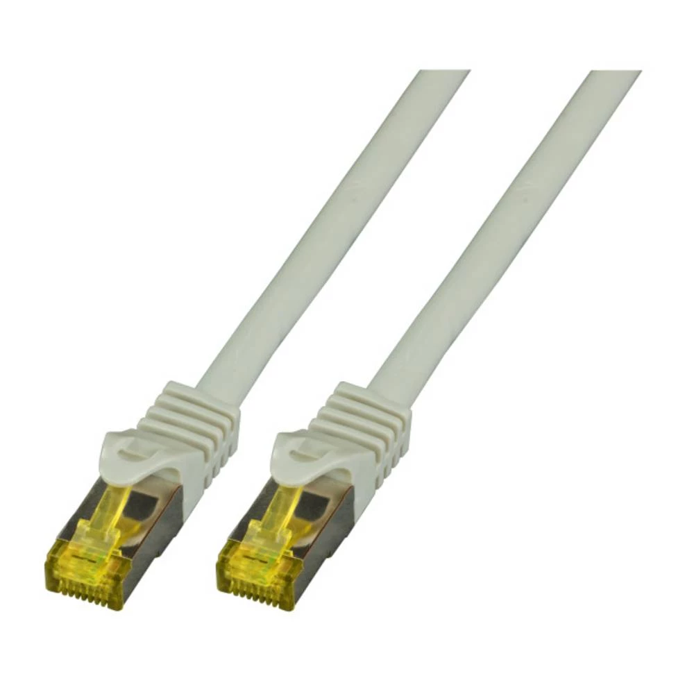 EFB Elektronik MK7001.1G RJ45 mrežni kabeli, patch kabeli cat 6a (sirovi kabel cat 7) S/FTP 1.00 m siva vatrostalan, bez slika