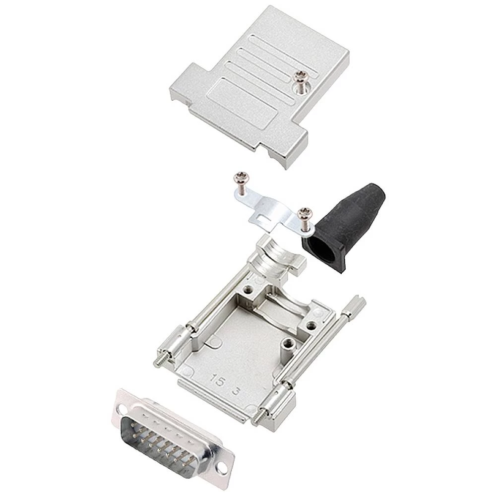 Komplet D-SUB pinskih konektora 180 ° Broj polova: 15 Lemni kup encitech DTSL15-LJSRG-T-DBP-W-K 1 ST slika