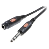 SpeaKa Professional-JACK audio produžni kabel [1x JACK utikač 6.35 mm - 1x JACK utičnica 6.35 mm] 5 m crn