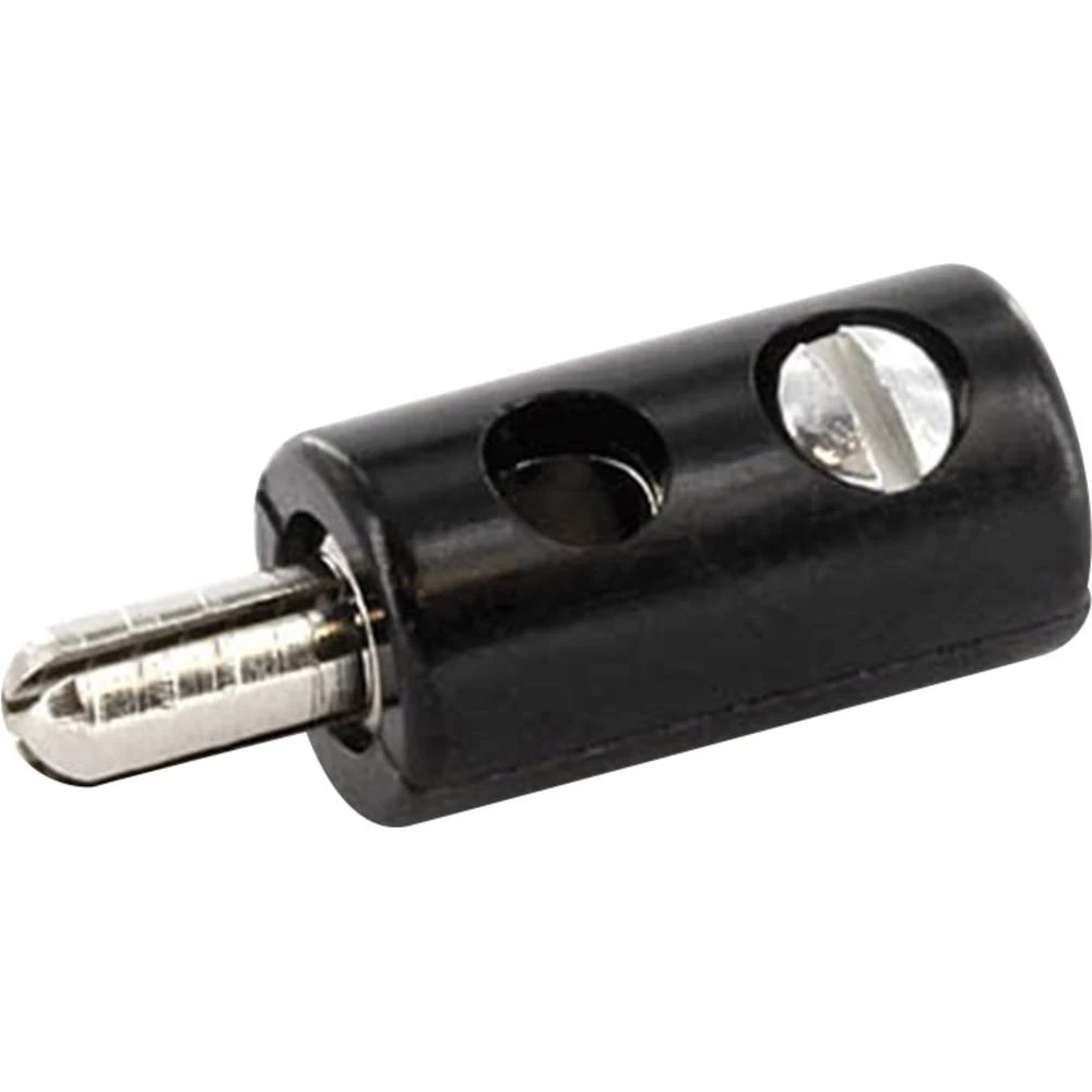 Laboratorijski muški konektor Ravni muški konektor Zatik-&Oslash;: 2.6 mm Crna econ connect 100 ST slika