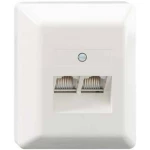 Rutenbeck UAE 2x8(8) Ap rw mrežna utičnica nadžbukna upotreba/utičnica sa središnjom pločom i okvirom cat 3  čista bijela