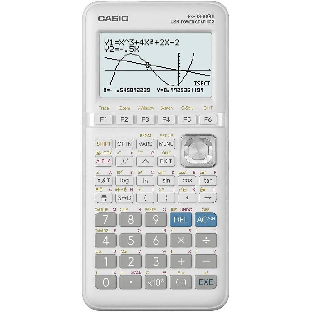 Grafički kalkulator Casio FX-9860GIII Crno-srebrna Zaslon (broj mjesta): 21 baterijski pogon (Š x V x d) 91.5 x 21.2 x 184 mm slika