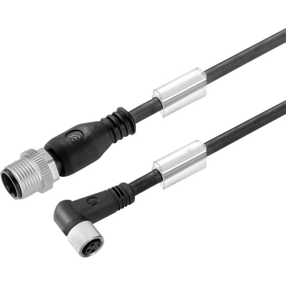 Weidmüller 9456670060 utični konektor za senzor/aktivator, konfekcionirani M12, M8 ravni muški konektor, ženski konektor, kutni 0.60 m Broj polova: 4 1 St. slika
