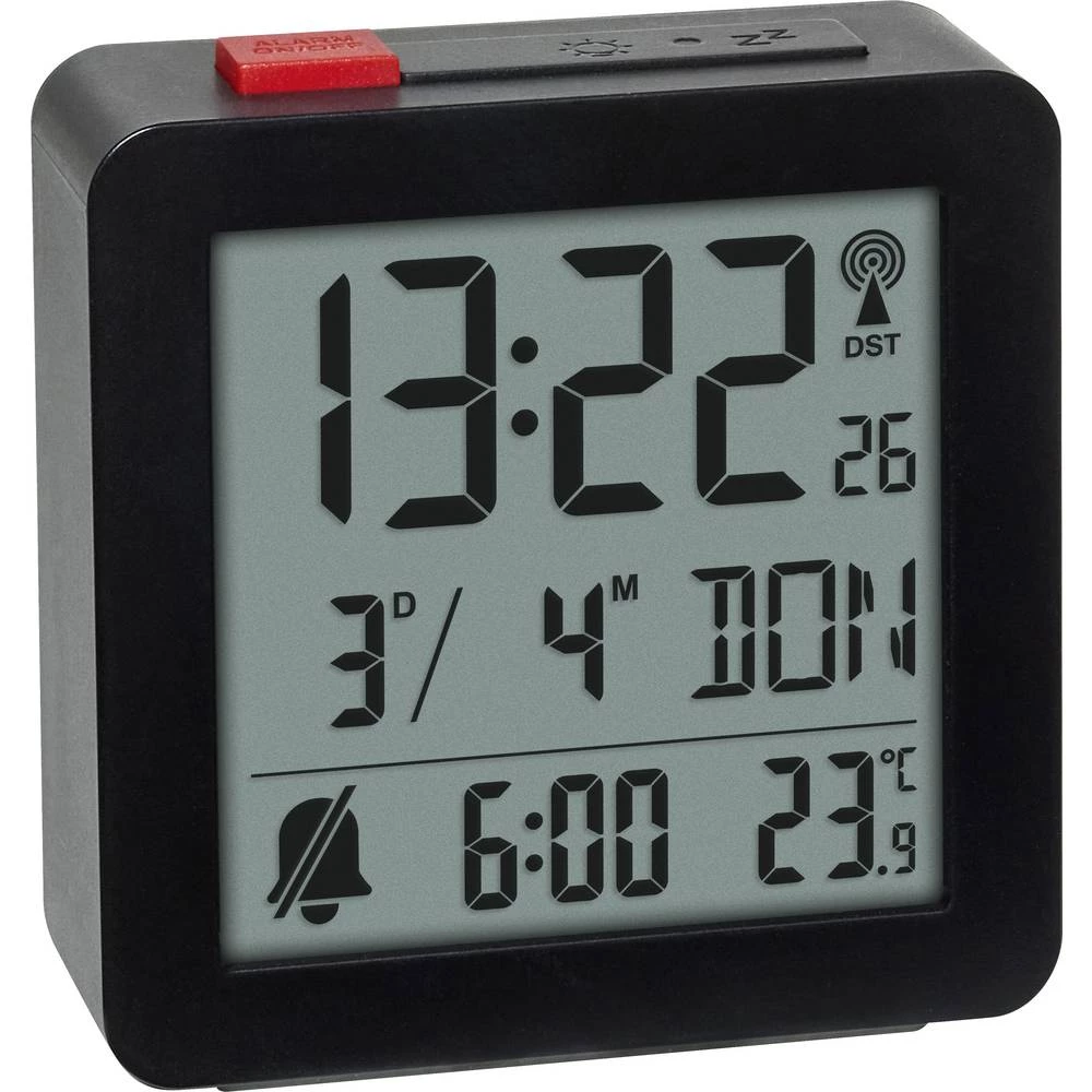 TFA Dostmann 60.2566.01 radijski budilica crna Vrijeme alarma 1 slika