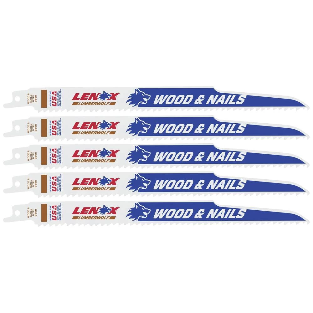 Lenox 20582956R BIM list sabljaste pile za drvo 229x19x1,3mm Duljina lista pile 229 mm 5 St. slika