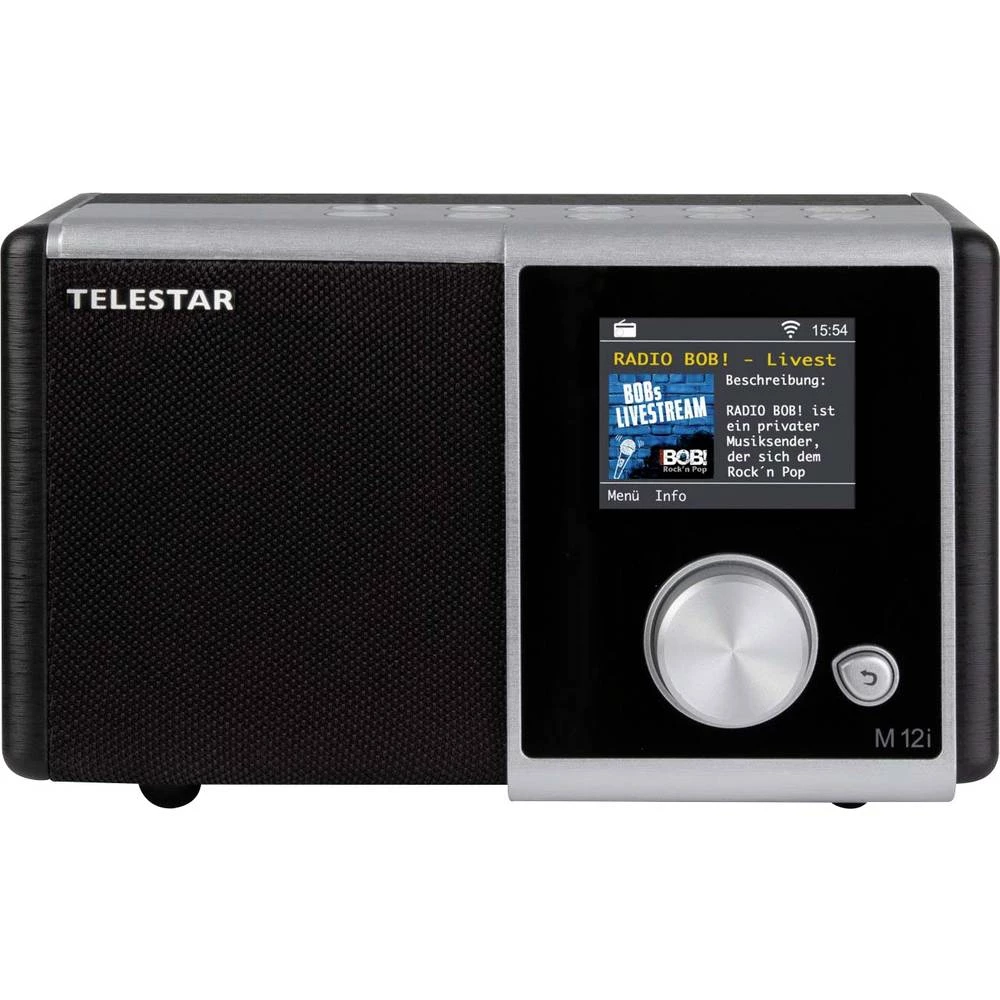 Telestar    M 12i    internet stolni radio    internet    aux, internetski radio , USB, WLAN        funkcija punjenja baterije, funkcija snimanja, uklj. daljinski upravljač, funkcija alarma   slika