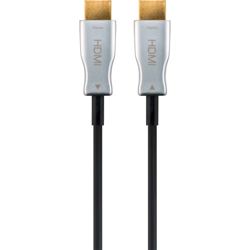 Goobay HDMI Priključni kabel [1x Muški konektor HDMI - 1x Muški konektor HDMI] 30 m Crna slika