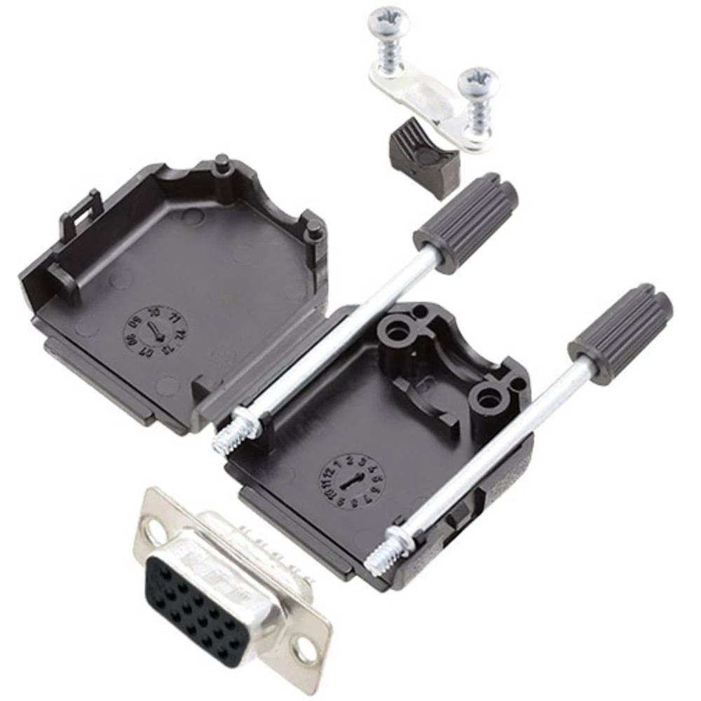 Višestruki ženski konektor D-SUB komplet 180 ° Broj polova: 26 Lemni kup Amphenol 1 ST slika