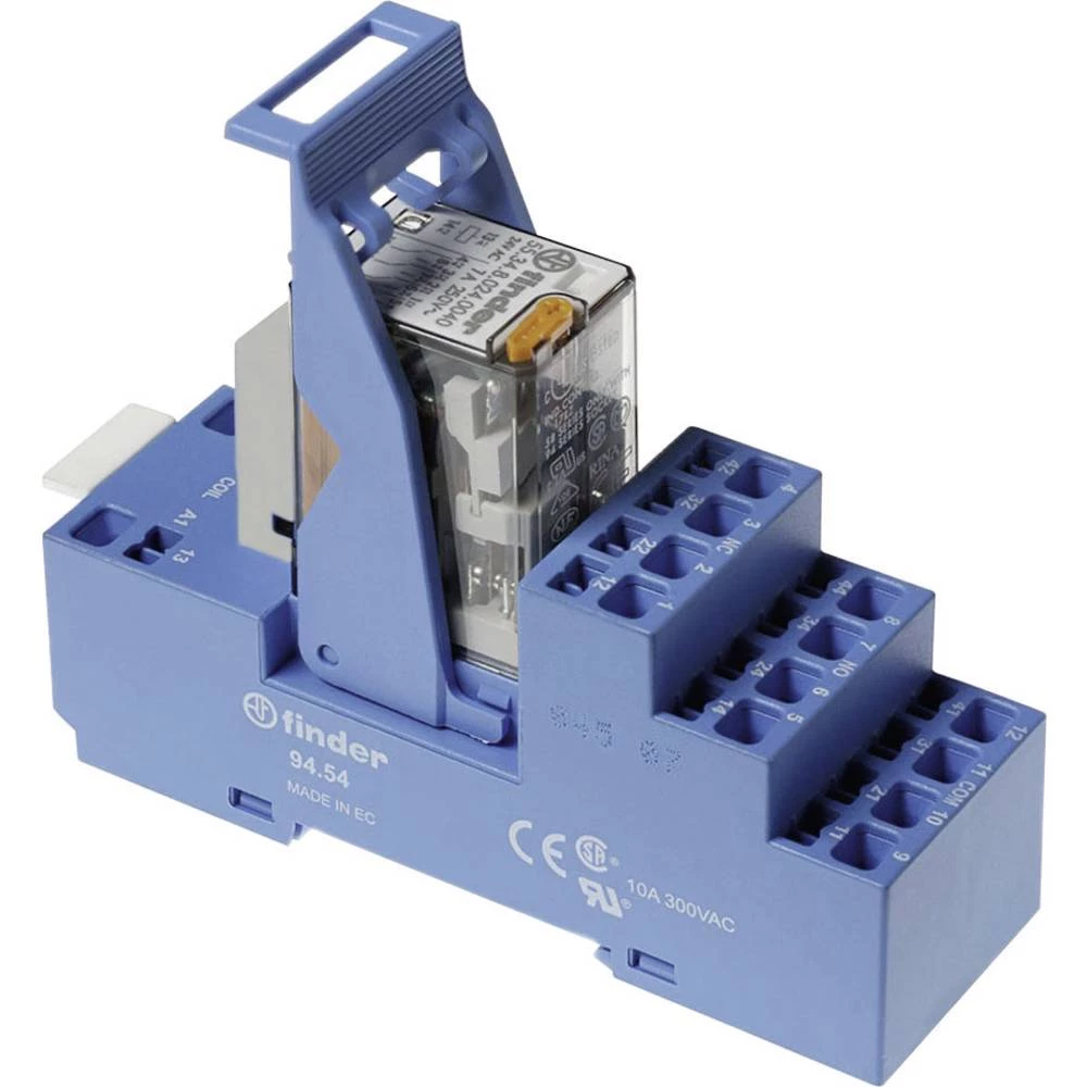 Relejni modul 10 ST Finder 58.54.9.012.0050 Nazivni napon: 12 V/DC Prebacivanje struje (maks.): 7 A 4 prebacivanje slika