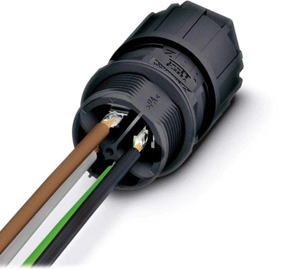 Konektor za provedbu vodova kroz pregradne zidove-QUICKON broj polova: 2 + PE 20 A 1582163 Phoenix Contact 1 kom. slika