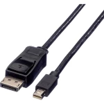 Value Mini-DisplayPort priključni kabel 2.00 m 11.99.5635 sa zaštitom crna [1x muški konektor displayport - 1x muški kon
