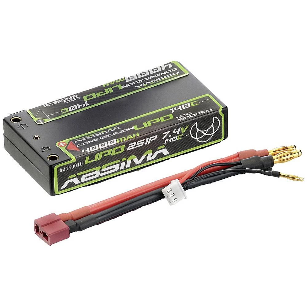 Absima lipo akumulatorski paket za modele 7.4 V 4000 mAh Broj ćelija: 3 140 C tvrdo kućište 4 mm, T-utičnica slika