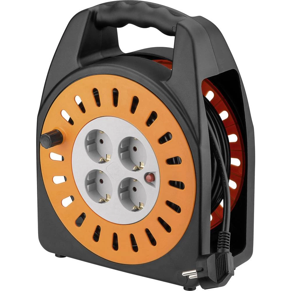 Goobay 71355 Kabelski bubanj 25 m Crna Kutni sigurnosni utikač slika