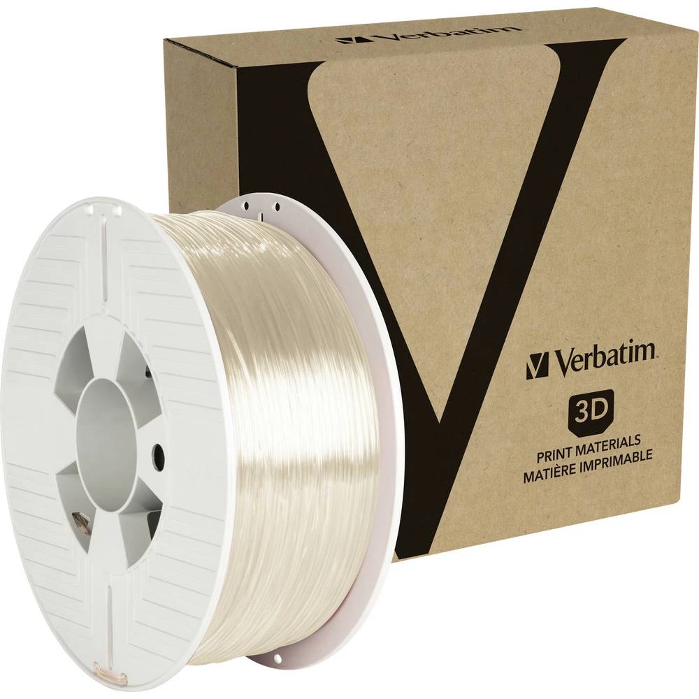 Verbatim 55051 55051 3D pisač filament PETG otporan na udarce, fleksibilan 1.75 mm 1 kg prozirna 1 kom. slika