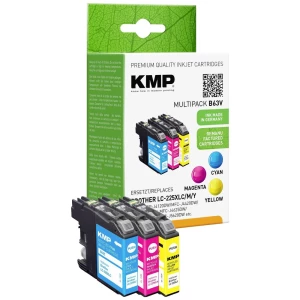 KMP kombinirano pakiranje tinte zamijenjen Brother LC225XLC, LC225XLM, LC225XLY kompatibilan 3-dijelno pakiranje cijan, purpurno crven, žut B63V 1530,4050 slika