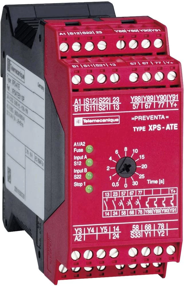 Sigurnosni relej 1 ST XPSATE5110 Schneider Electric Radni napon (broj): 24 V/DC, 24 V/AC 5 zatvarač (Š x V x d) 45 x 99 x 114 mm slika