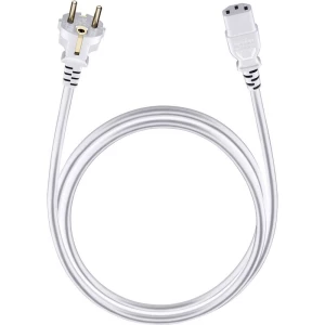 Struja Priključni kabel [1x Sigurnosni utikač - 1x Ženski konektor IEC C13, 10 A] 1.50 m Bijela Oehlbach slika