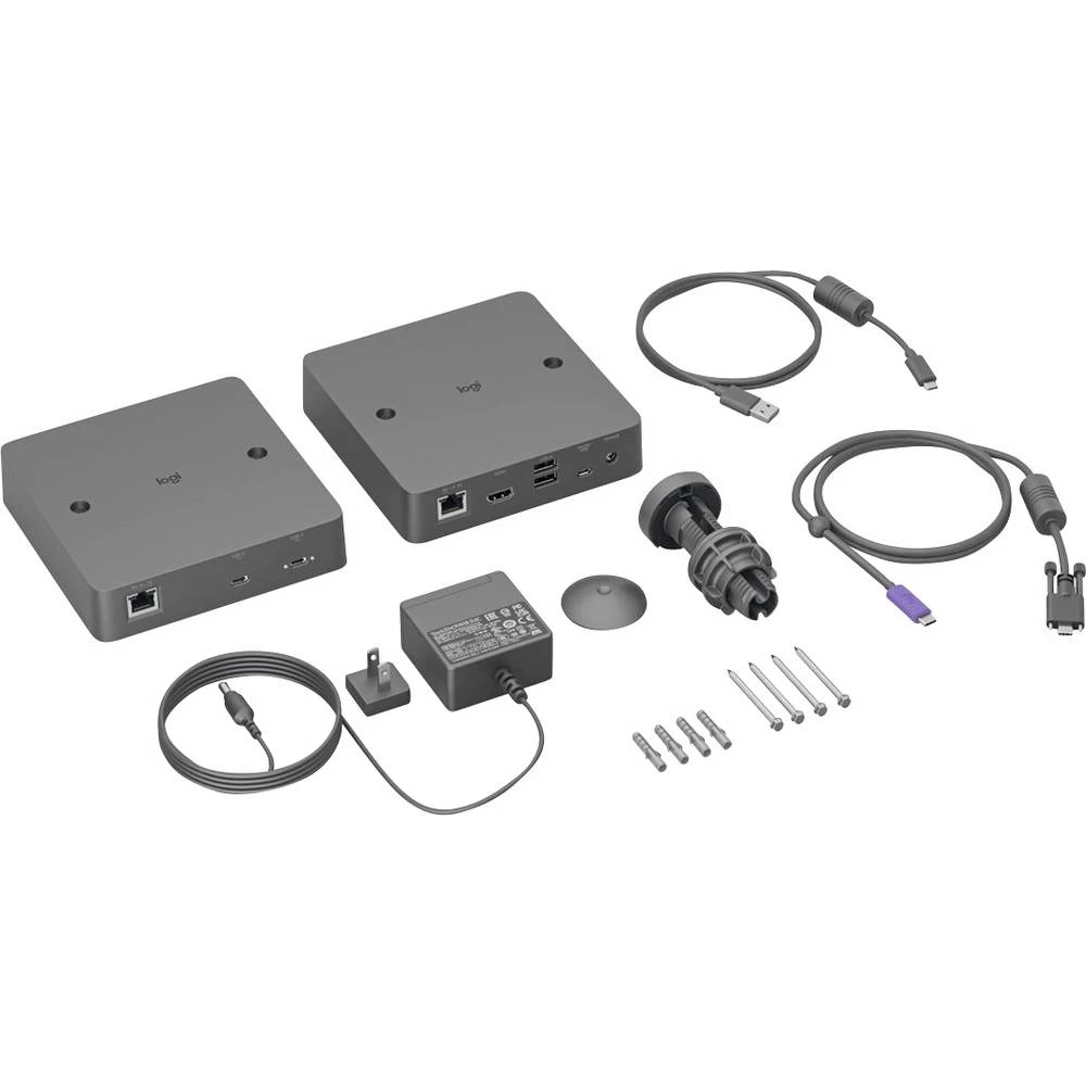 Logitech Extend konferencijski sustav USB-C®, LAN (10/100/1000 MBit/s), HDMI™, USB 2.0, mikro USB crna slika