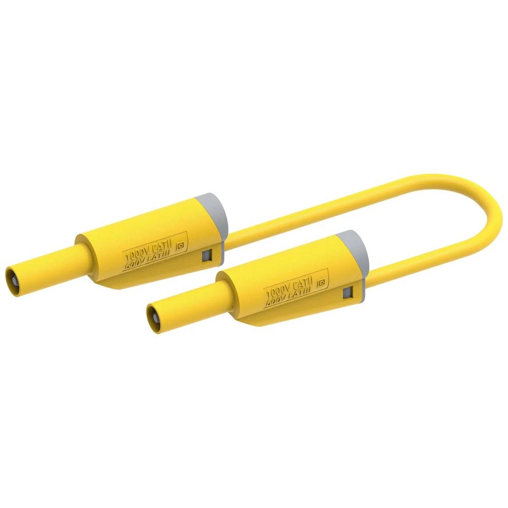 Electro PJP 2610-IEC-CD1-50J mjerni kabel [lamelni muški konektor 4 mm - lamelni muški konektor 4 mm] 50 cm žuta 1 St. slika