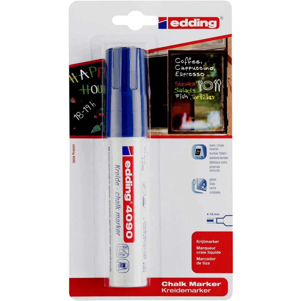 Edding 4090 4-4090-1-1003 marker kreda plava boja 4 mm, 15 mm slika