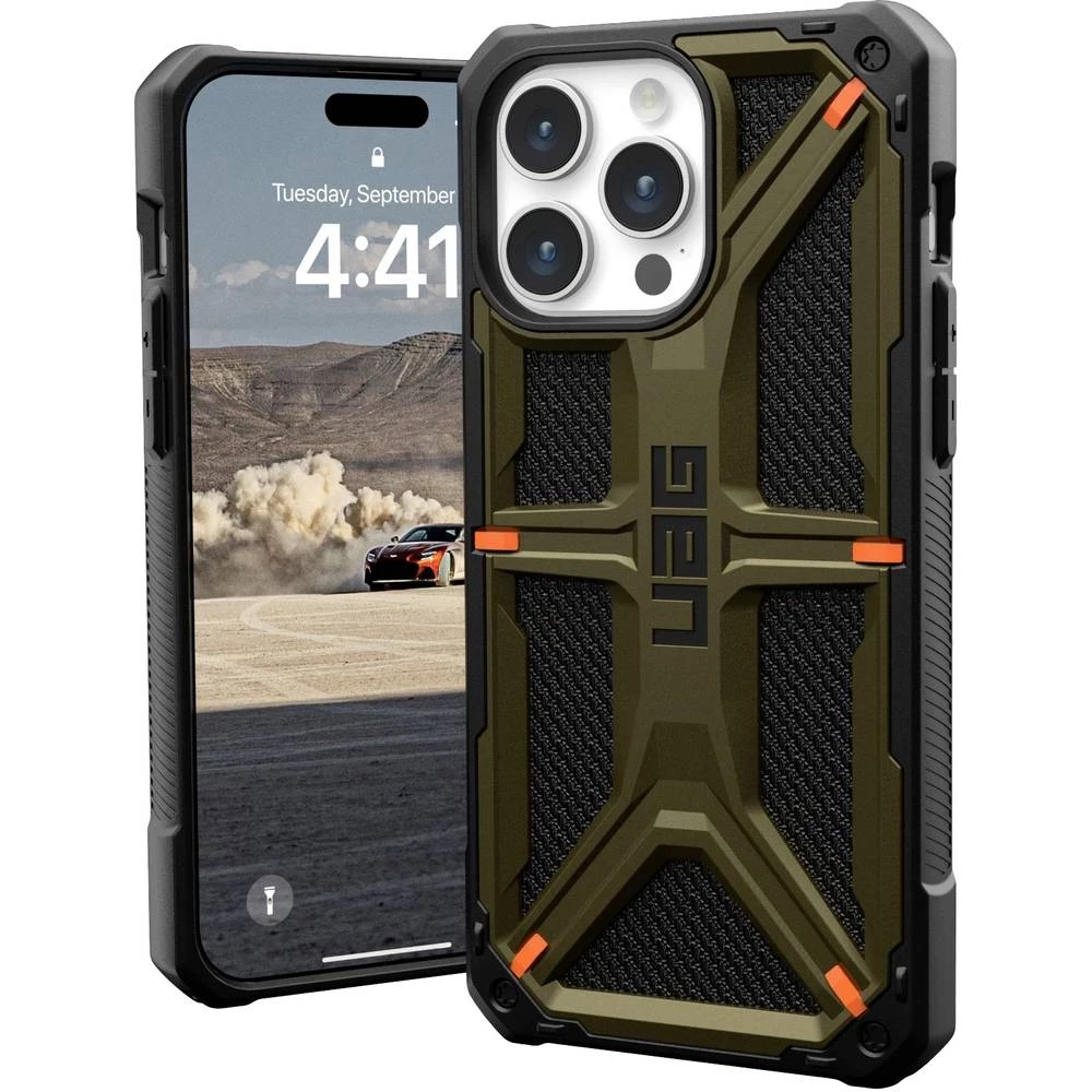 Urban Armor Gear Monarch stražnji poklopac za mobilni telefon Apple iPhone 15 Pro Max kevlar®, zelena slika