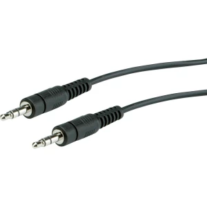 Roline 11.09.4502 utičnica audio priključni kabel [1x 3,5 mm banana utikač - 1x 3,5 mm banana utikač] 2.00 m crna sa zaš slika
