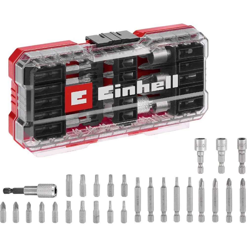 Einhell S-CASE Bitset 28tlg LS 108613 bit komplet 1/4" (6.3 mm), PZ, PH, ravni prorez, šesterokut, TX slika