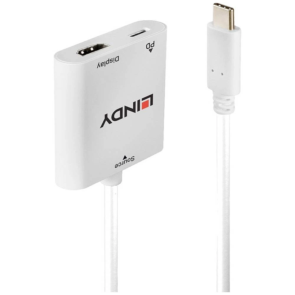 LINDY USB-C™ pretvarač [1x muški konektor USB-C™ - 1x ženski konektor HDMI, USB-C™ utičnica (power delivery)] slika