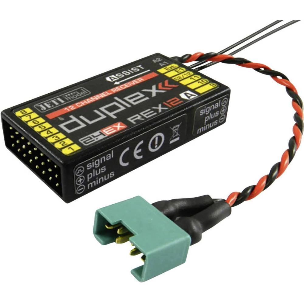 Jeti REX 12 (Assist) 12-kanalni prijamnik 2,4 GHz slika