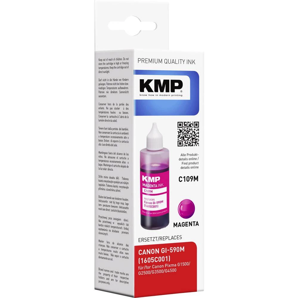 KMP Tinta za punjenje Zamijena Canon GI-590M Kompatibilan Purpurno crven C109M 1573,0006 slika