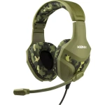 Igraće naglavne slušalice sa mikrofonom 3,5 mm priključak Sa vrpcom Konix PS-400 Preko ušiju Kamuflažno-zelena boja