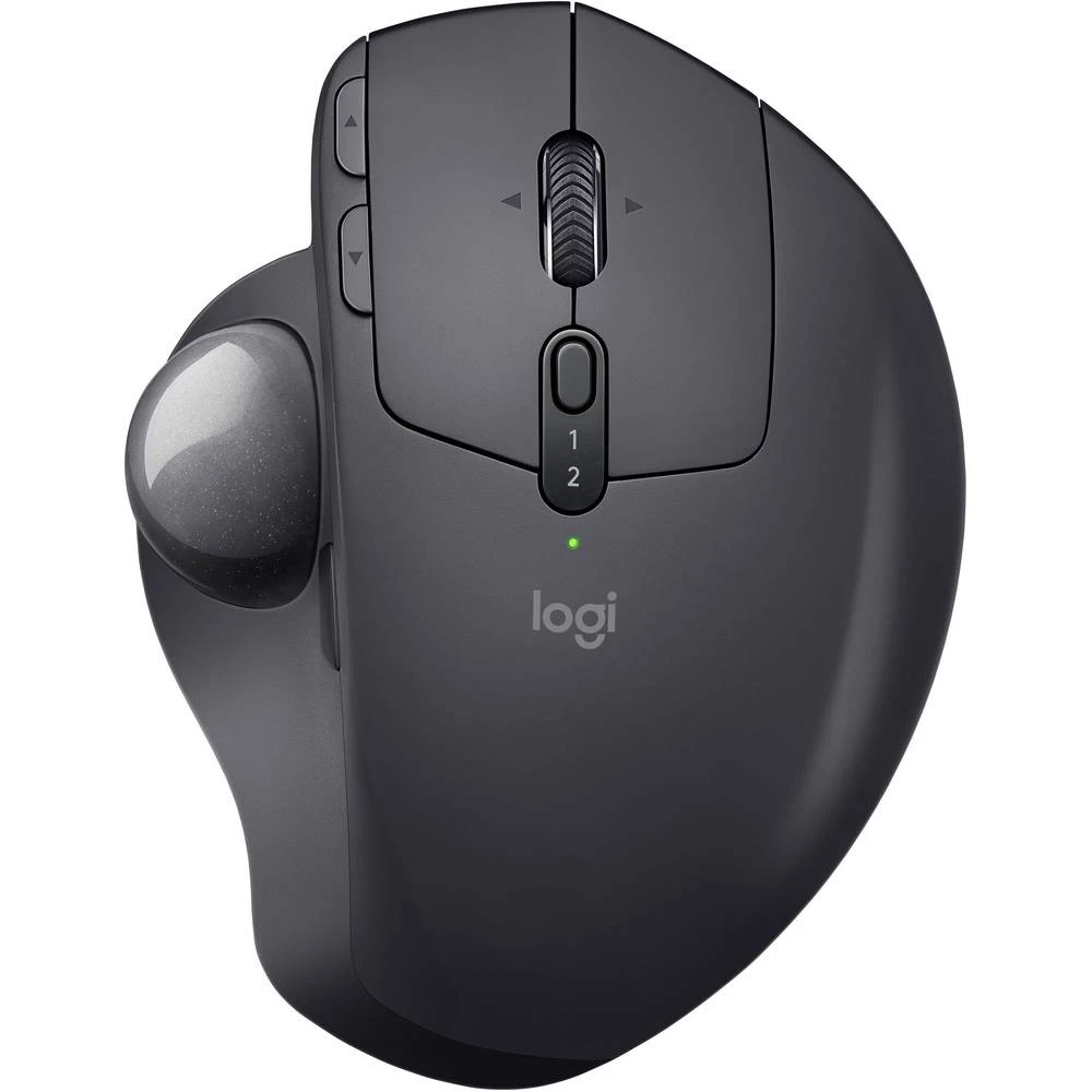 Logitech MX Ergo Bežični trackball Optički Ergonomski, Ugrađeni trackball, Ponovo punjiv Crna slika