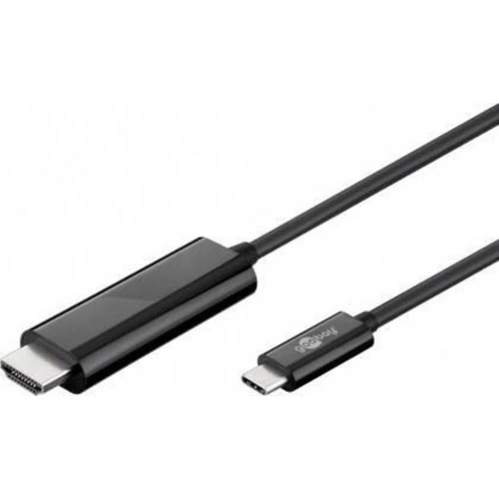 Goobay USB Priključni kabel [1x USB 3.1 muški konektor AC - 1x Muški konektor HDMI] 1.8 m Crna slika