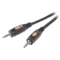 SpeaKa Professional-JACK audio priključni kabel [1x JACK utikač 3.5 mm - 1x JACK utikač 3.5 mm] 1.50 m crn slika