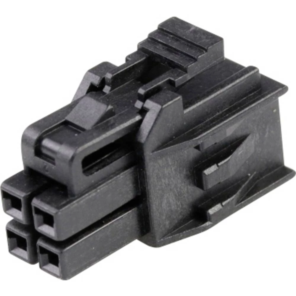 Molex 1053081204 Nano-Fit Receptacle Housing, TPA Capable, 2.50mm Pitch, Dual Row, 4 Circuits, Black, Glow-Wire Capable slika