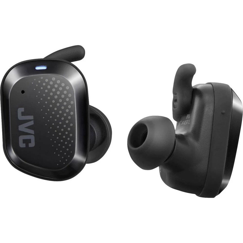 Bluetooth&reg; sportske in ear slušalice JVC HA-AE5T-B u ušima otporne na znojenje, vodootporne crna slika